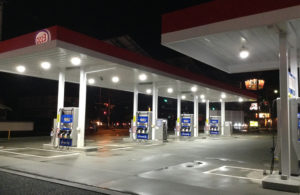 ガソリンスタンド（屋外）　高天井LED【CR】